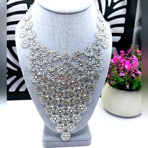 Vendome Vintage Floral Disc Waterfall Necklace